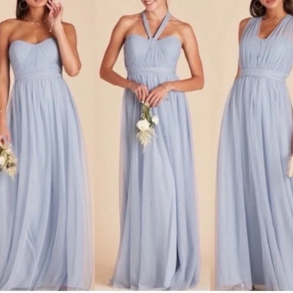 Birdy Grey Women’s  Dusty Blue Heart Shaped Chicky Convertible Dress Size XS NWT - Picture 2 of 9